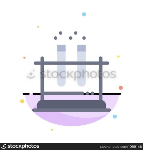Lab, Test, Tube, Science Abstract Flat Color Icon Template