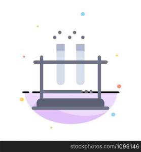Lab, Test, Tube, Science Abstract Flat Color Icon Template