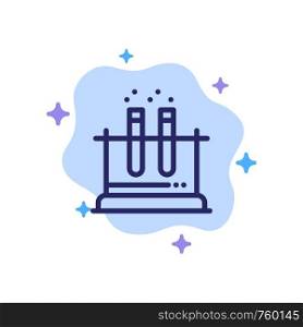 Lab, Test, Tube, Science Blue Icon on Abstract Cloud Background