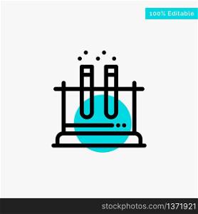 Lab, Test, Tube, Science turquoise highlight circle point Vector icon