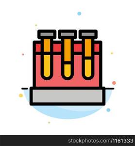 Lab, Tubs, Test, Education Abstract Flat Color Icon Template