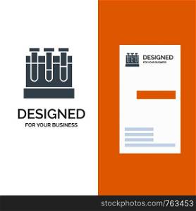 Lab, Tubs, Test, Education Grey Logo Design and Business Card Template