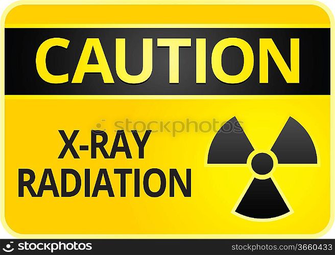 Label caution symbol. Radiation Hazard sign