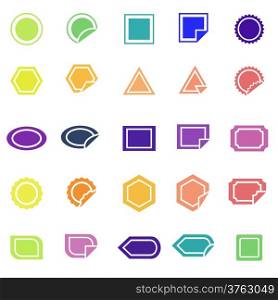 Label color icons on white background, stock vector