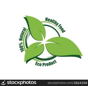 Label design for natural ecological food vector illustration.