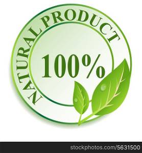 Label for natural products. Vector illustration. EPS 10.