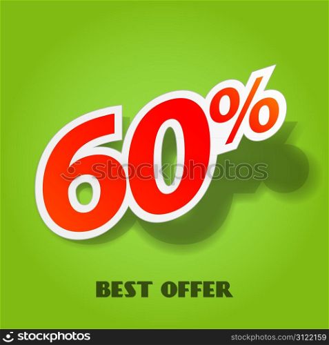 Label for special offers and sales discount. EPS10. Used effect transparency layers of shadow