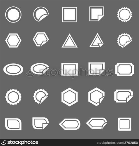 Label icons on gray background, stock vector