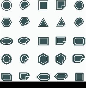 Label icons on white background