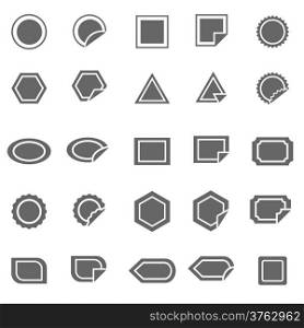 Label icons on white background, stock vector