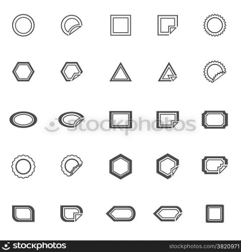 Label line icons on white background, stock vector