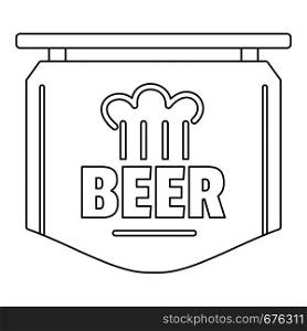 Label of beer icon. Outline illustration of label of beer vector icon for web. Label of beer icon, outline style.