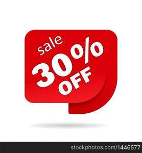 Label sale of special offer. Red promo sticker of discount.Icon tag for retail.. Label sale of special offer. Red promo sticker of discount.Icon tag for retail. vector eps10