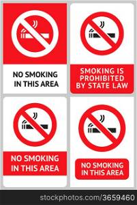 Label set No smoking