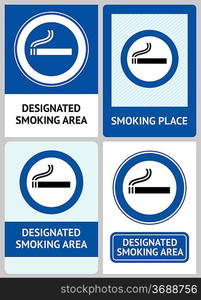 Label set Smoking area