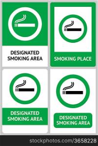 Label set Smoking place