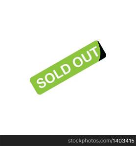 Label Sold Out icon design template