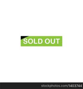 Label Sold Out icon design template