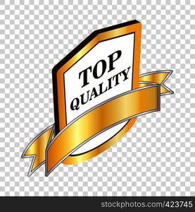 Label top quality isometric icon 3d on a transparent background vector illustration. Label top quality isometric icon