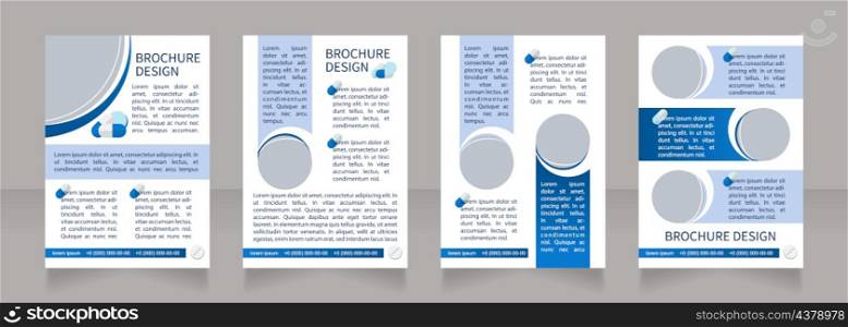 Labor and delivery support blank brochure layout design. Vertical poster template set with empty copy space for text. Premade corporate reports collection. Editable flyer paper pages. Labor and delivery support blank brochure layout design