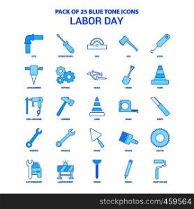 Labor day Blue Tone Icon Pack - 25 Icon Sets