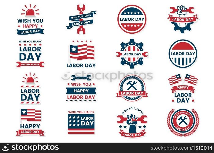 Labor Day Vector label for banner, poster, flyer
