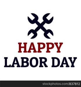 Labor happy day logo icon. Flat illustration of labor happy day vector logo icon for web design isolated on white background. Labor happy day logo icon, flat style