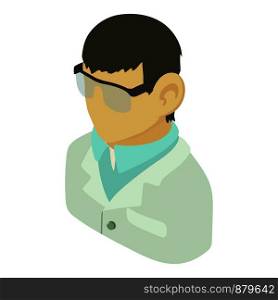 Laboratory assistant asian icon. Isometric illustration of laboratory assistant asian vector icon for web. Laboratory assistant asian icon, isometric 3d style