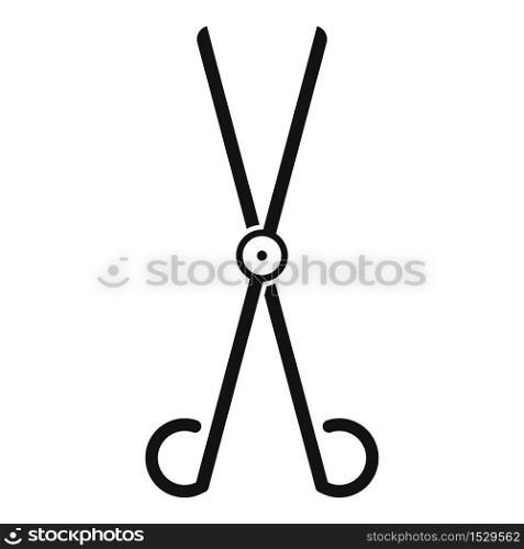 Laboratory forceps icon. Simple illustration of laboratory forceps vector icon for web design isolated on white background. Laboratory forceps icon, simple style
