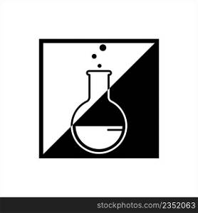 Laboratory Glass Beaker Icon Design Vector Art Illustration