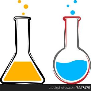 Laboratory Glass Beaker Icon Vector Illustration