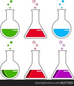 Laboratory Glass Beaker Icon Vector Illustration
