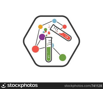 laboratory icon logo vector illustration design template