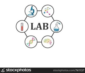 laboratory icon logo vector illustration design template