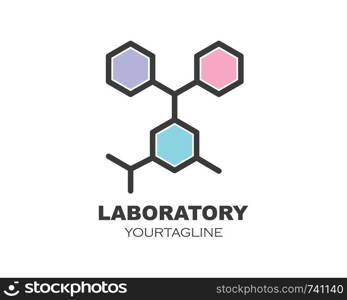 laboratory icon logo vector illustration design template