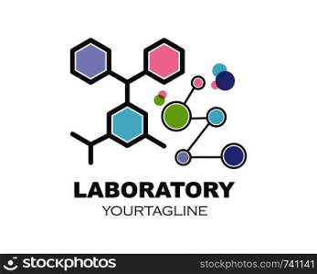 laboratory icon logo vector illustration design template