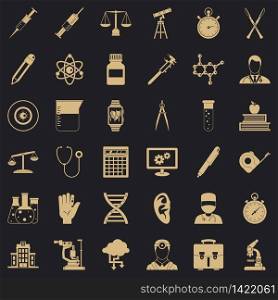 Laboratory icons set. Simple style of 36 laboratory vector icons for web for any design. Laboratory icons set, simple style