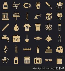 Laboratory icons set. Simple style of 36 laboratory vector icons for web for any design. Laboratory icons set, simple style