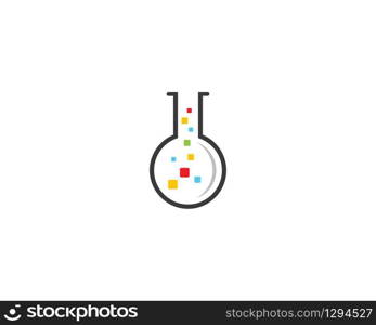 Laboratory logo template vecor icon illustration design