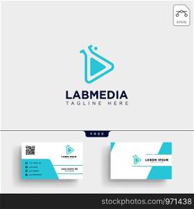 Laboratory logo template vector illustration and business card - vector. Laboratory logo template vector illustration and business card