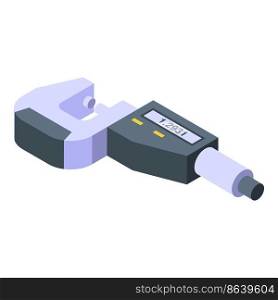 Laboratory micrometer icon isometric vector. Digital ruler. Equipment tool. Laboratory micrometer icon isometric vector. Digital ruler