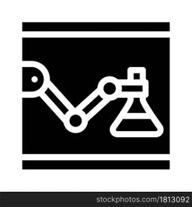 laboratory robot glyph icon vector. laboratory robot sign. isolated contour symbol black illustration. laboratory robot glyph icon vector illustration