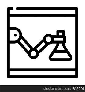 laboratory robot line icon vector. laboratory robot sign. isolated contour symbol black illustration. laboratory robot line icon vector illustration