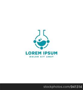 laboratory share logo design template vector illustration icon element. laboratory share logo design template vector illustration