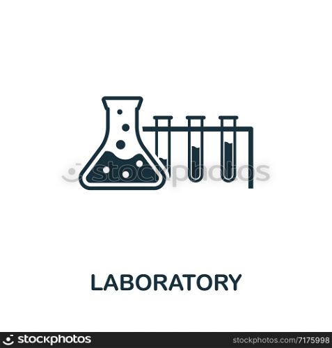 Laboratory vector icon illustration. Creative sign from biotechnology icons collection. Filled flat Laboratory icon for computer and mobile. Symbol, logo vector graphics.. Laboratory vector icon symbol. Creative sign from biotechnology icons collection. Filled flat Laboratory icon for computer and mobile