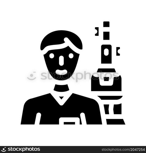 laboratory worker glyph icon vector. laboratory worker sign. isolated contour symbol black illustration. laboratory worker glyph icon vector illustration