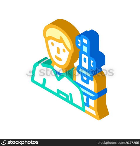 laboratory worker isometric icon vector. laboratory worker sign. isolated symbol illustration. laboratory worker isometric icon vector illustration