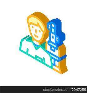 laboratory worker isometric icon vector. laboratory worker sign. isolated symbol illustration. laboratory worker isometric icon vector illustration