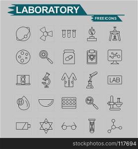 Labortory icons set