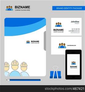 Labour group avatar Business Logo, File Cover Visiting Card and Mobile App Design. Vector Illustration